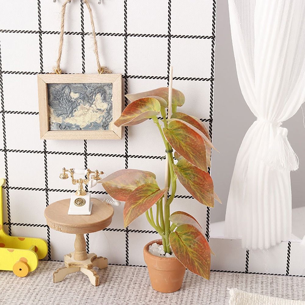 Bonsai Garden House - Yaratıcı 1:12 Dollhouse Bitki Bonsai Sahne